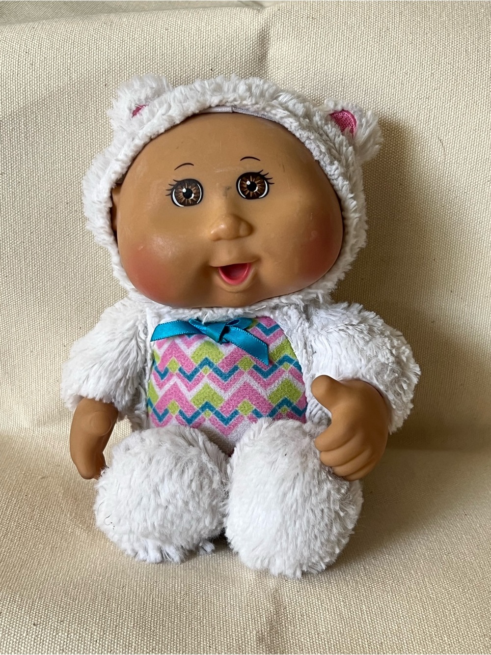 Cabbage Patch Kids Cuties Plush Doll 9" White Lamb Bear Cat 2014